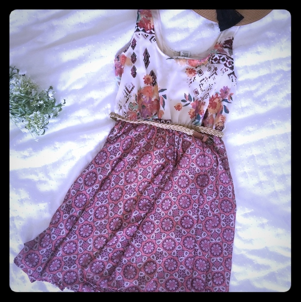 Boho floral style dress